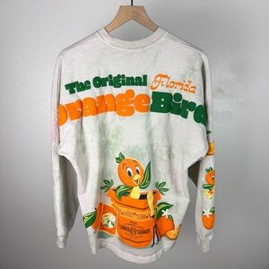 Disney Florida Orange Bird Epcot Flower Garden Long Sleeve T Shirt Size Small